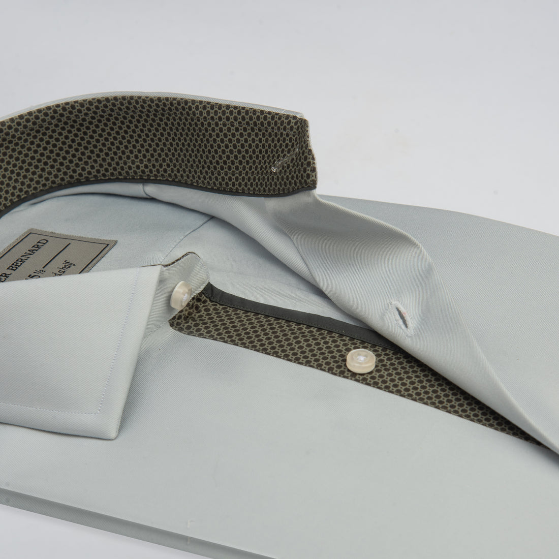 Light Grey Contrast Pattern INLAY Shirt