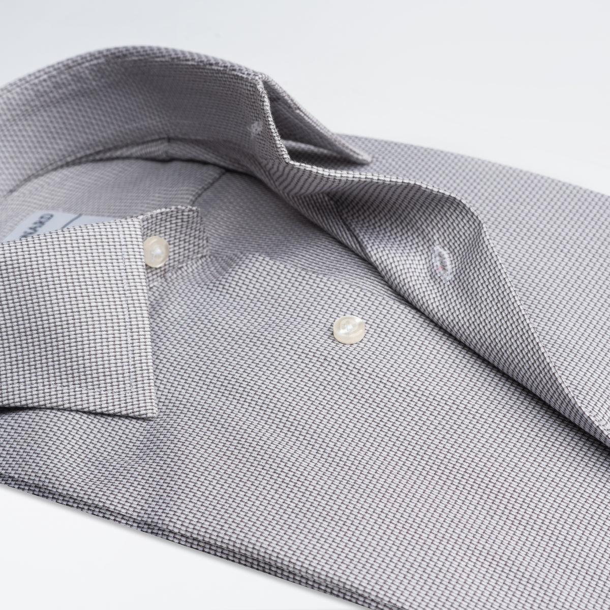 Grey Micro-Weave Formal Shirt