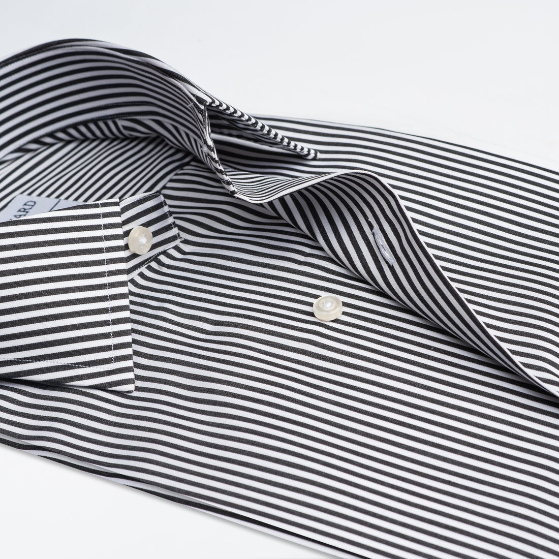 Black & White Bengal Stripe Formal Shirt