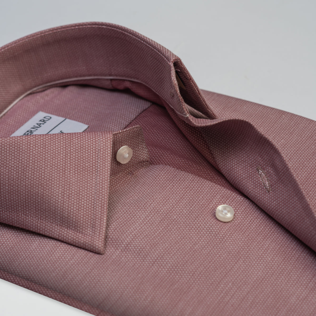Rust Brick Textured Formal Shirt