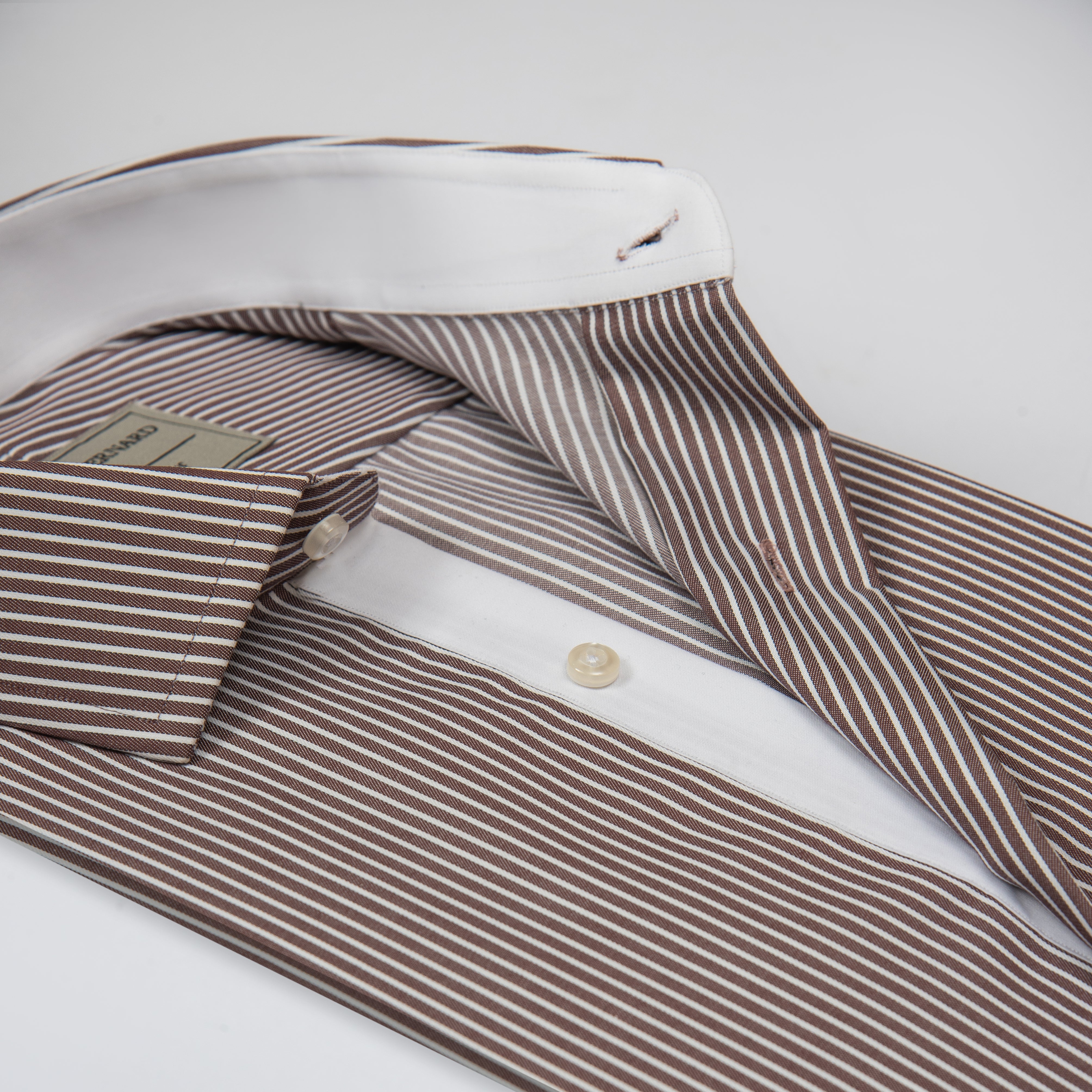 Brown Stripe Formal Shirt