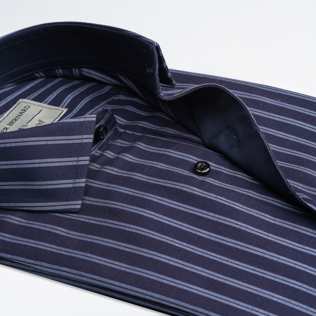 Navy Blue Multi-Stripe Formal Shirt