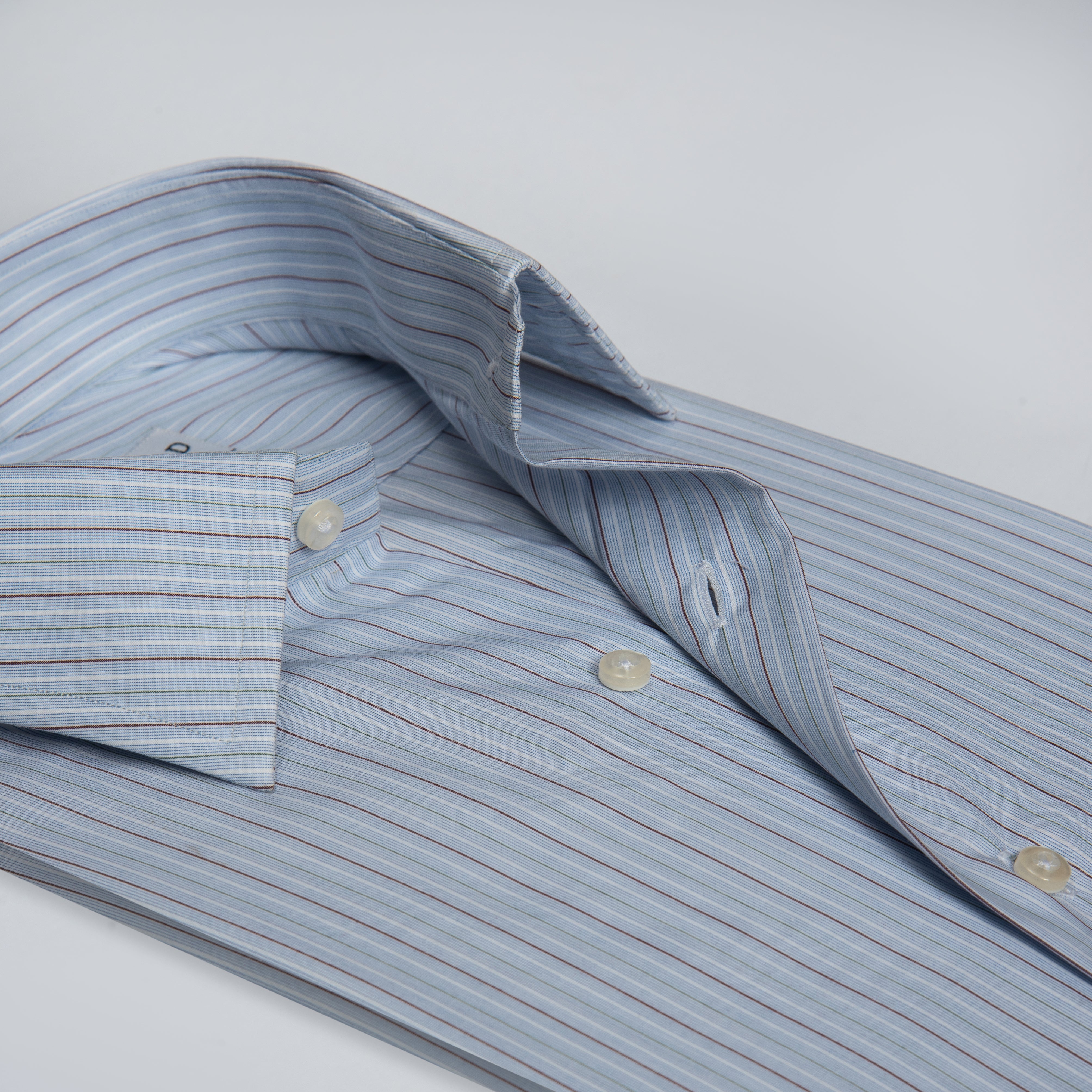 Light Blue Multi Pinstripe Formal Shirt