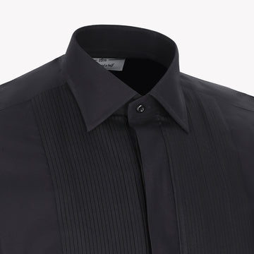 Classic Style Black Tuxedo Formal Shirt