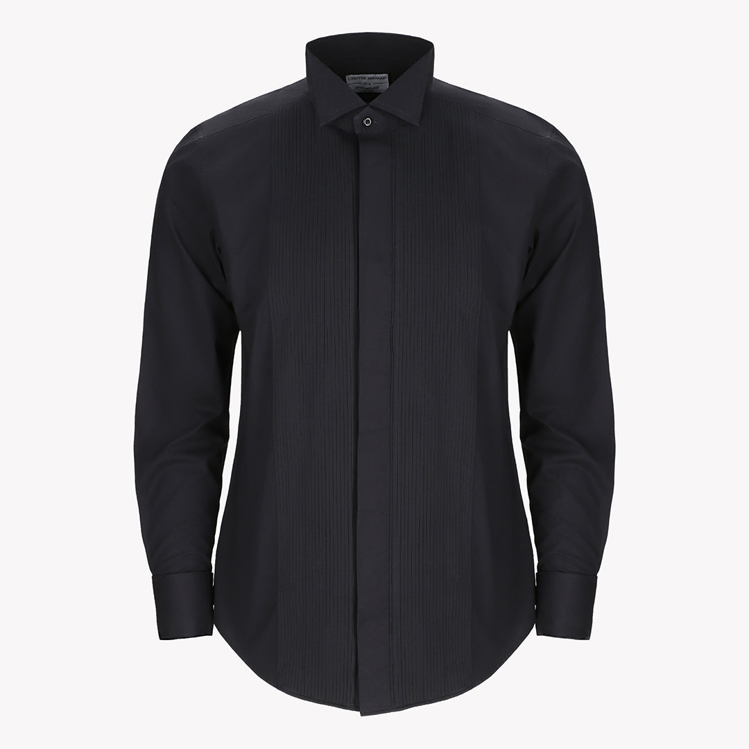 Wingtip Black Tuxedo Formal Shirts