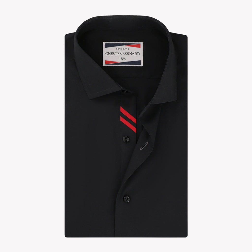 Black and Red Diagonal Sports Shirt 1