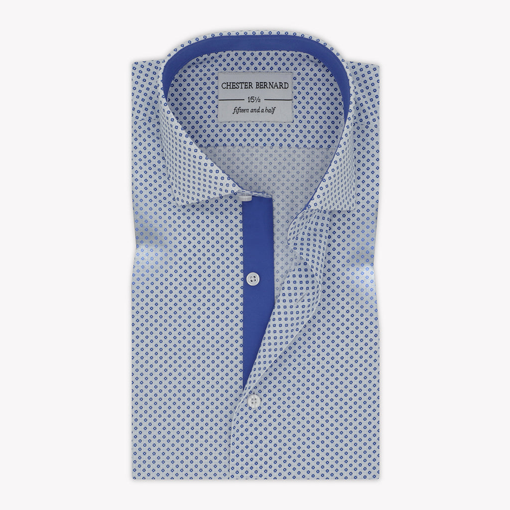 Blue Diamond Printed Checks Casual Shirt For Mens 1