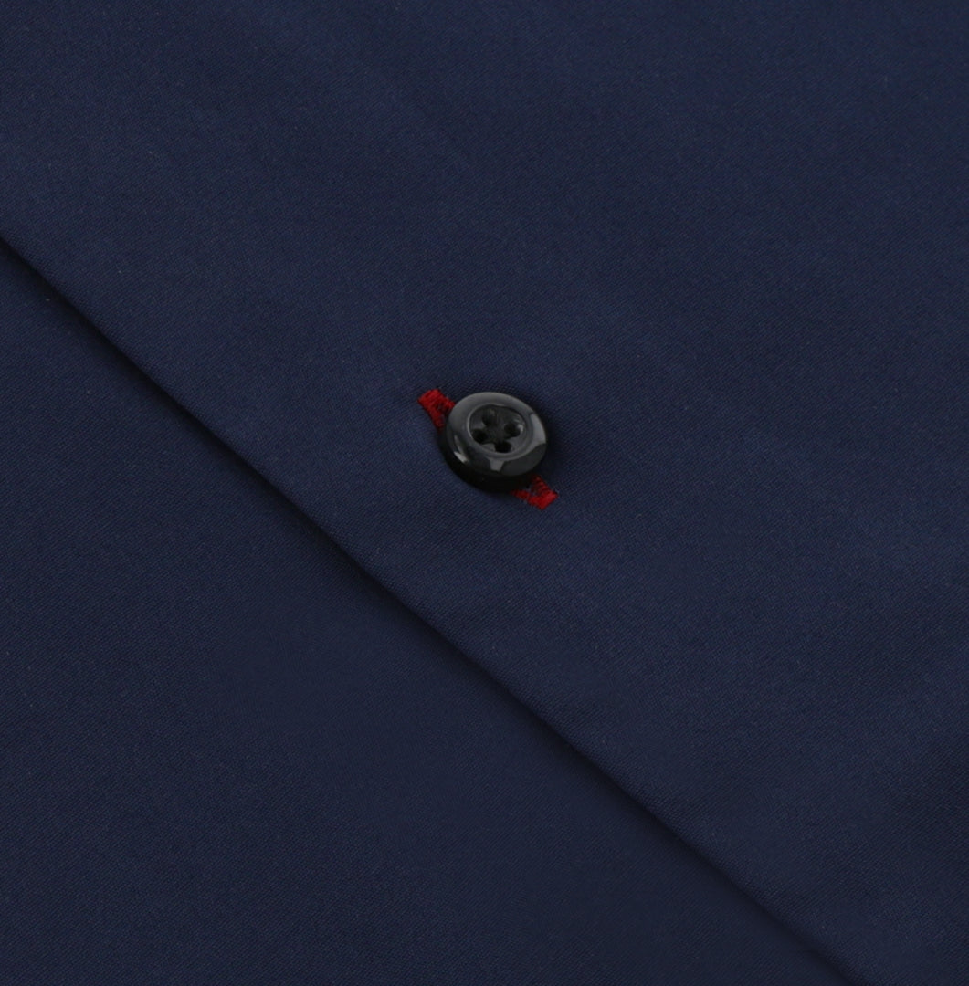 Blue With Red Inlay Casual Shirt For Men 4