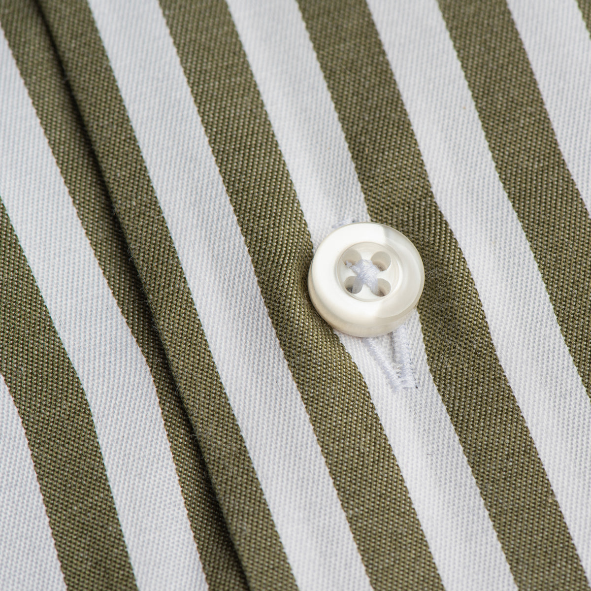 Olive Green Bengal Stripe Formal Shirt