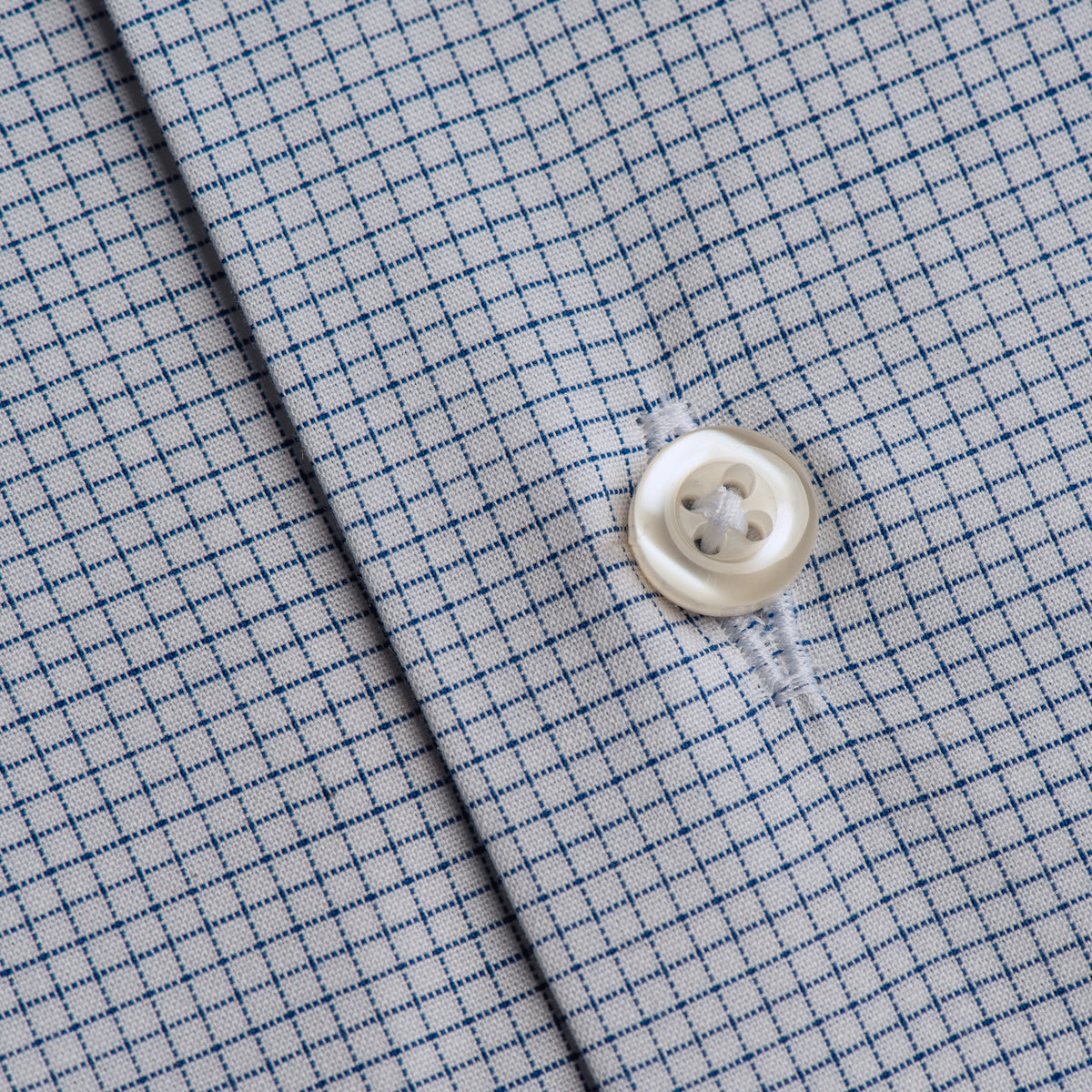 Elegant Blue Micro-Check Formal Shirt