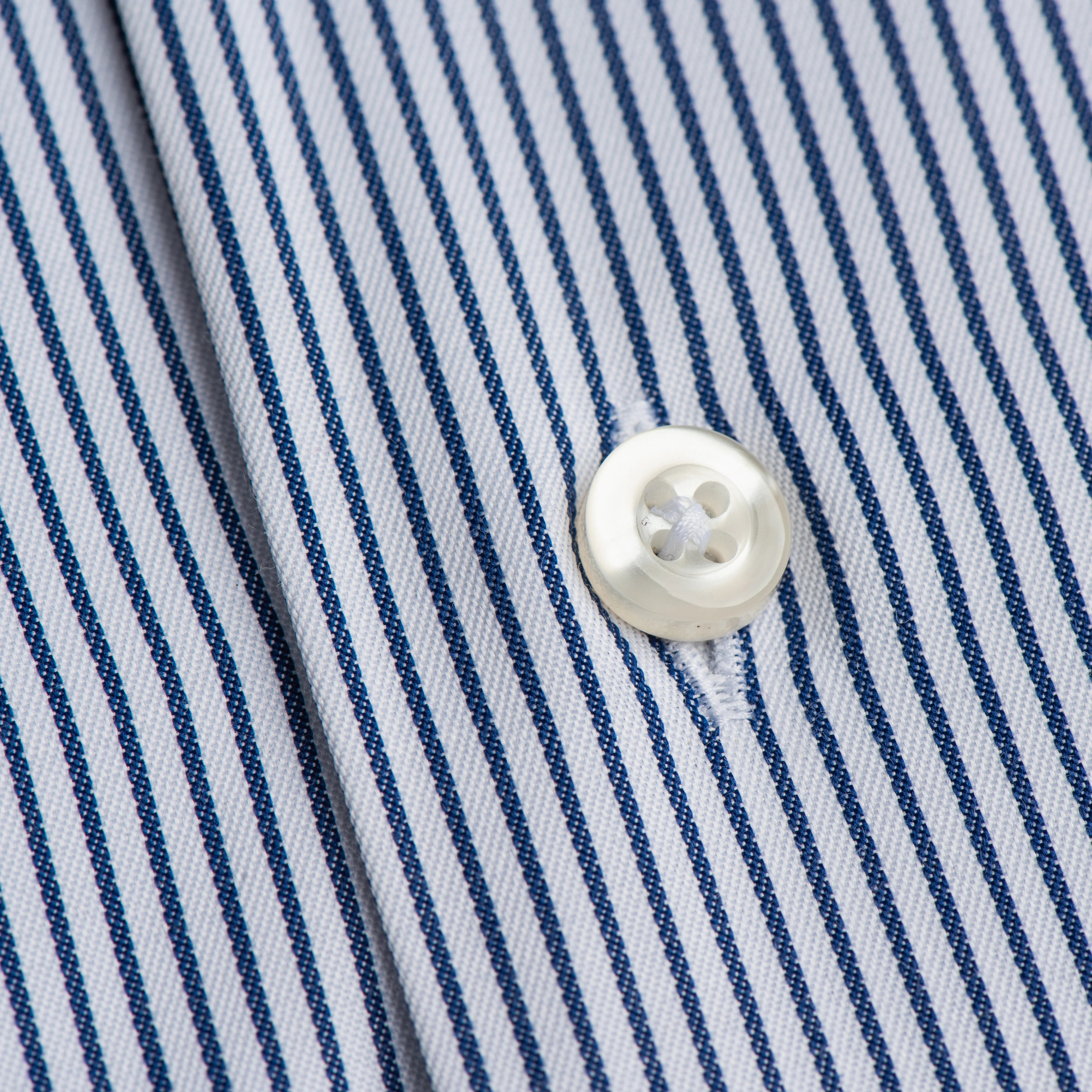 White & Blue Striped Dress Shirt