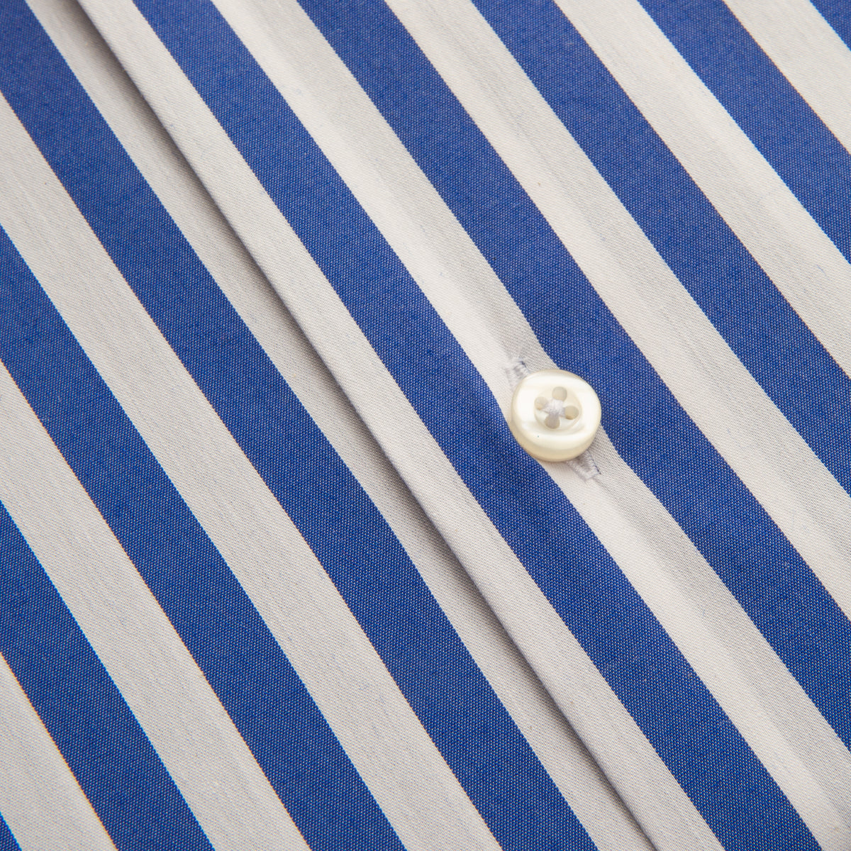 Royal Blue Bengal Stripe Shirt with White Cutaway Collar