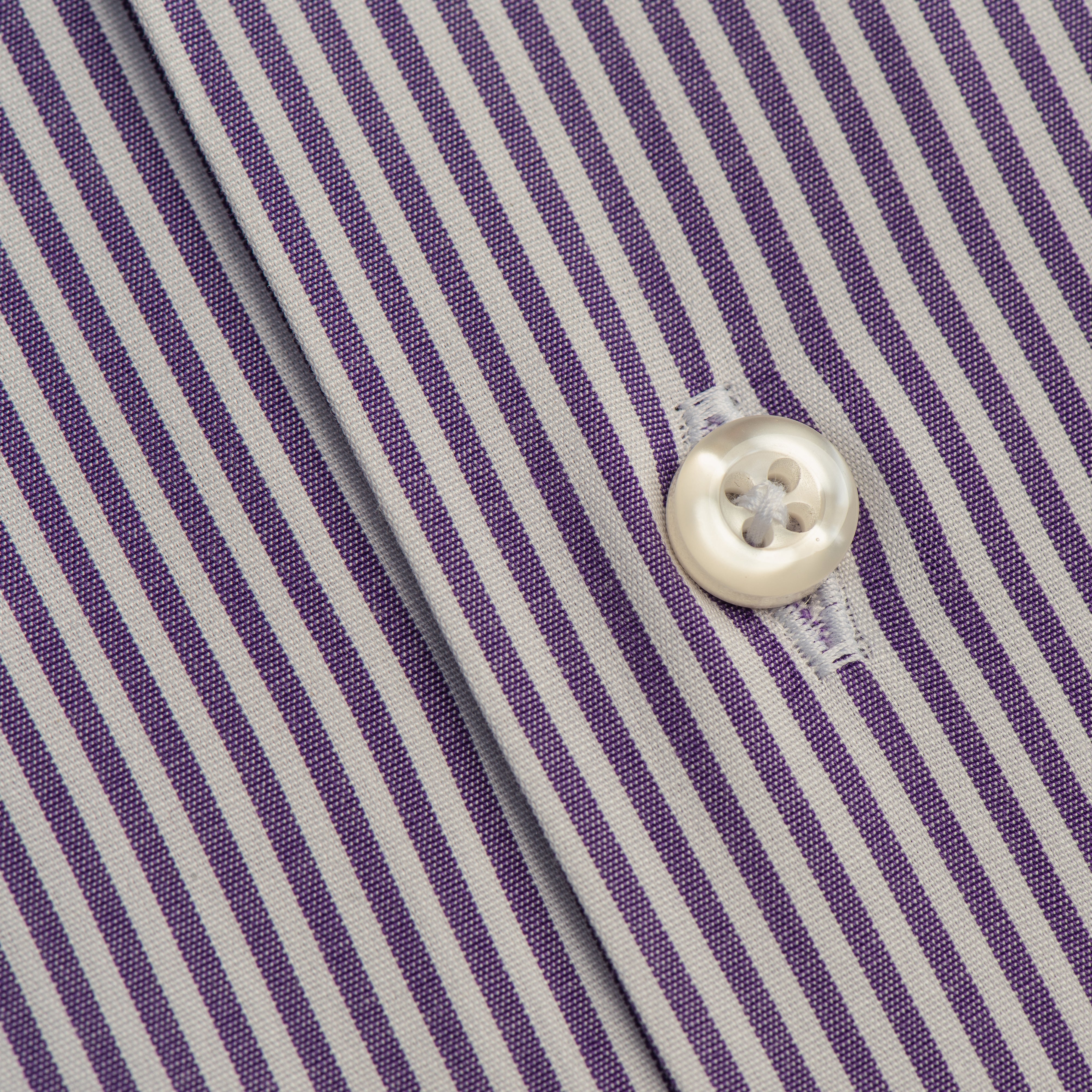 Purple & White Striped Dress Shirt