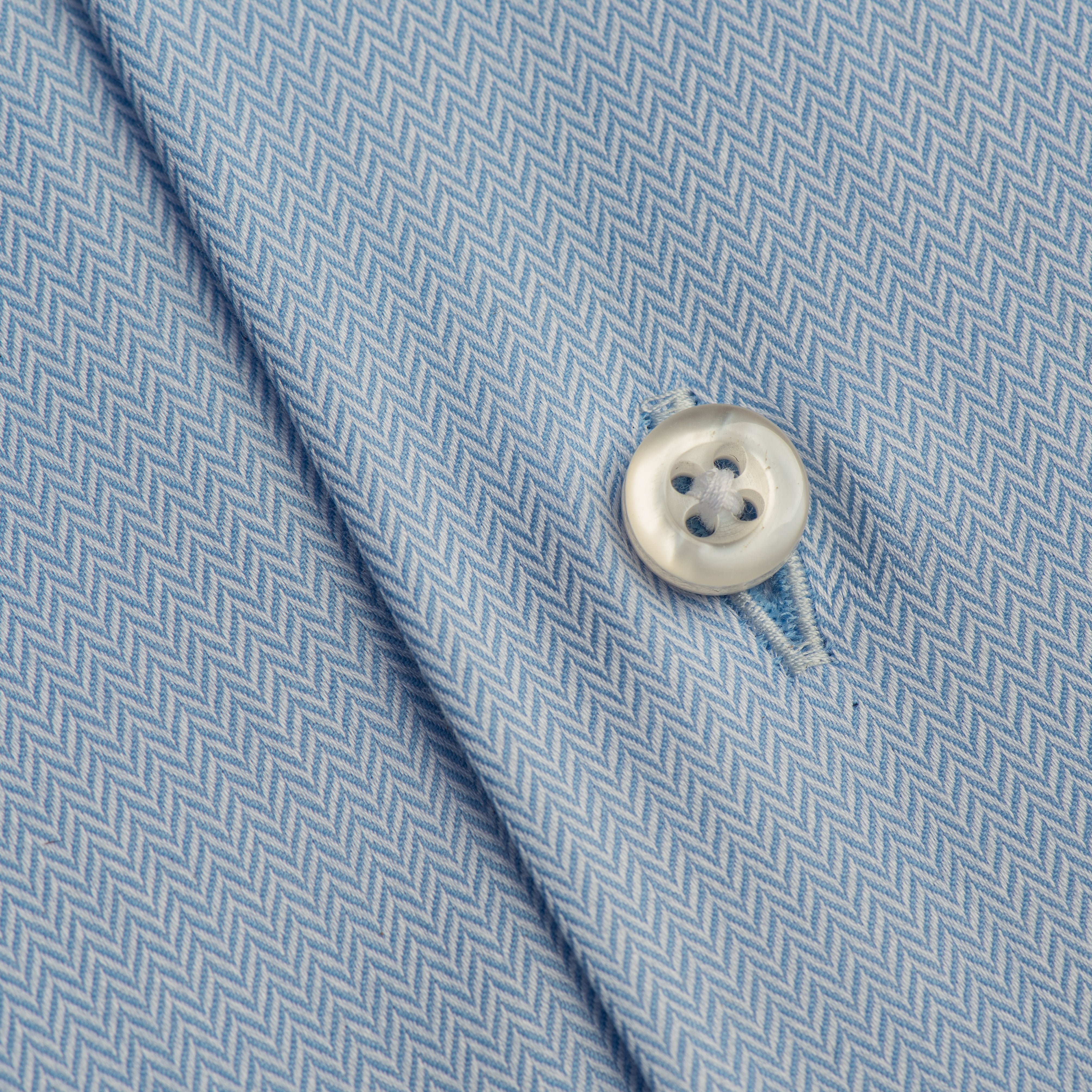 Light Blue Herringbone Dress Shirt