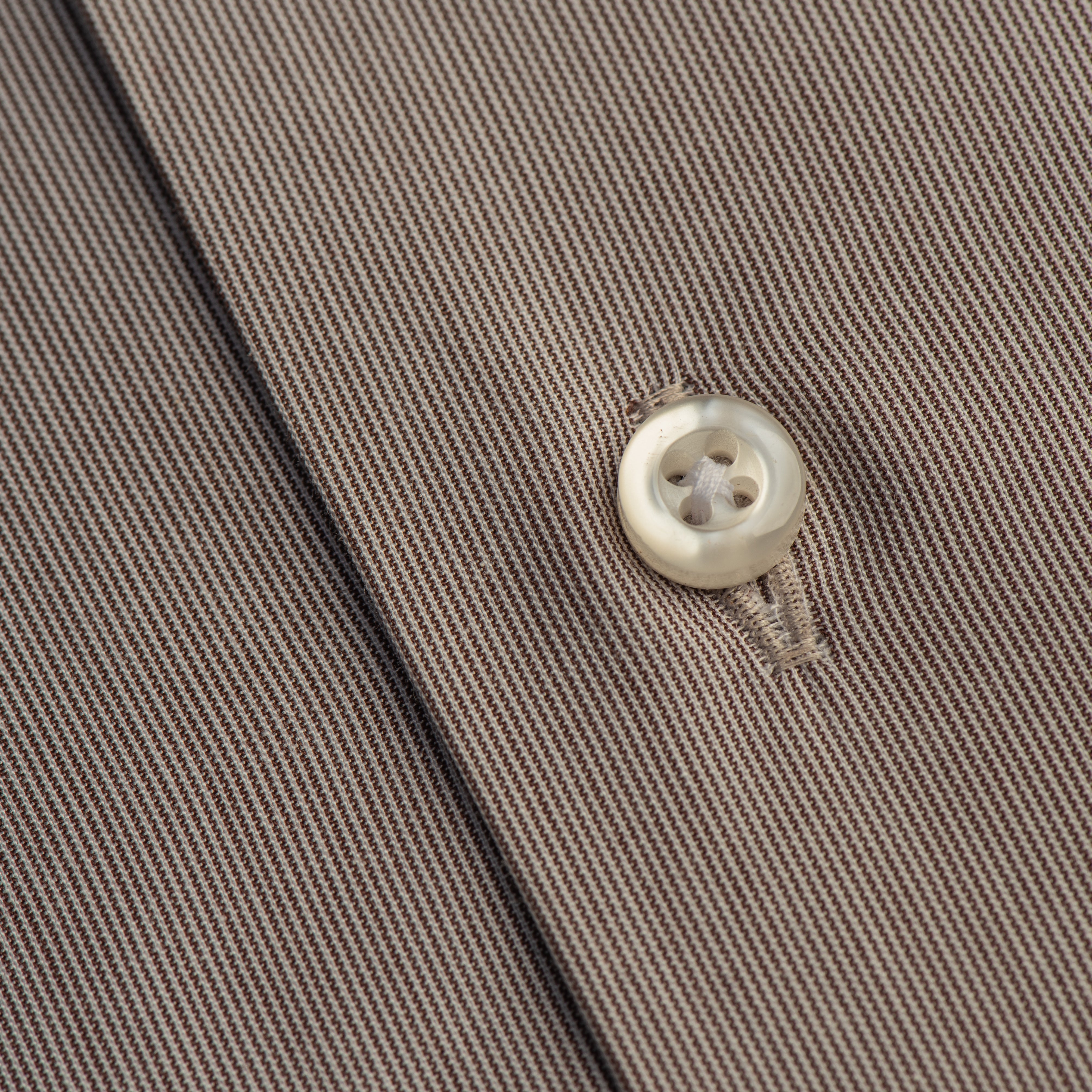 Classic Beige Striped Dress Shirt
