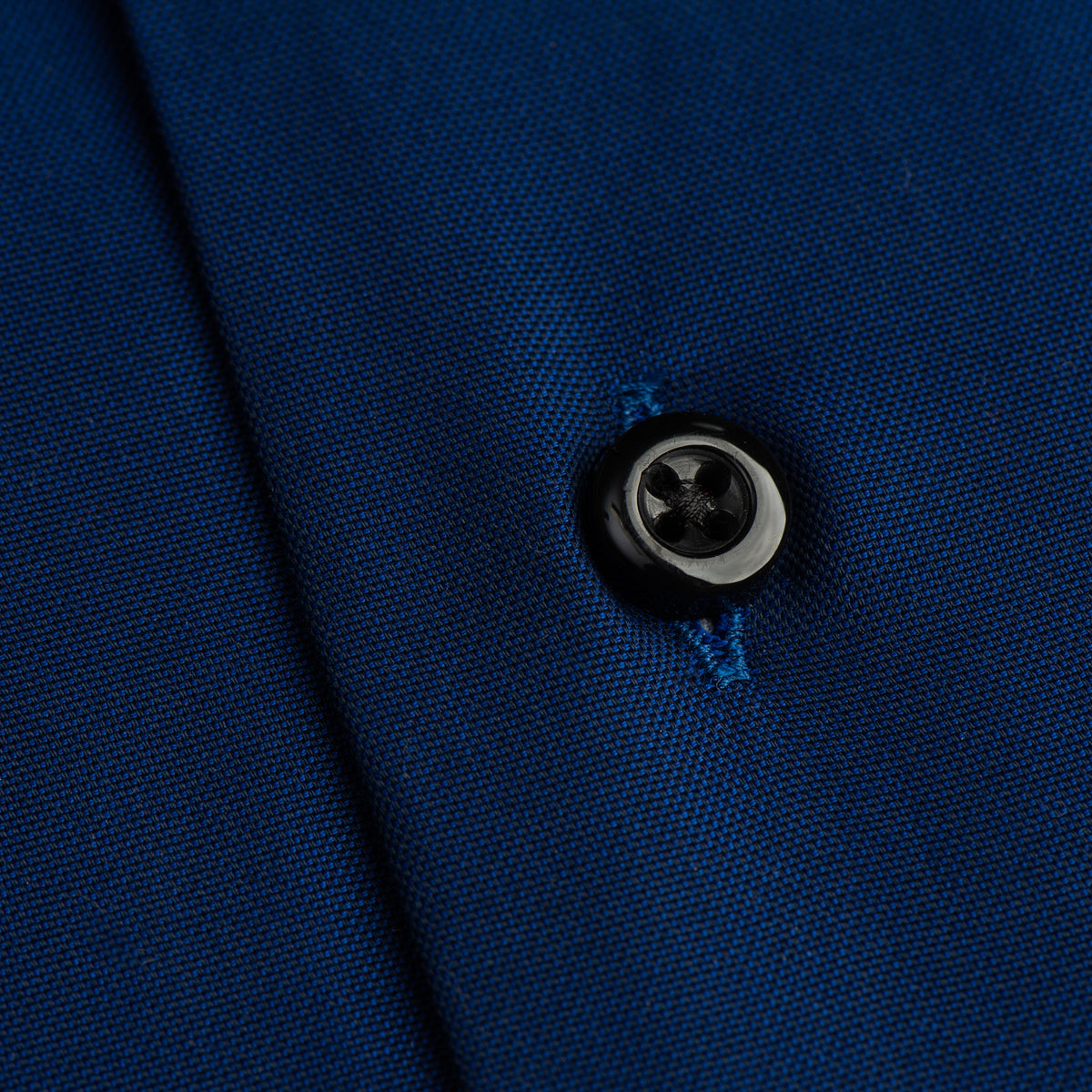 Royal Blue Shirt with Wave Print Inlay