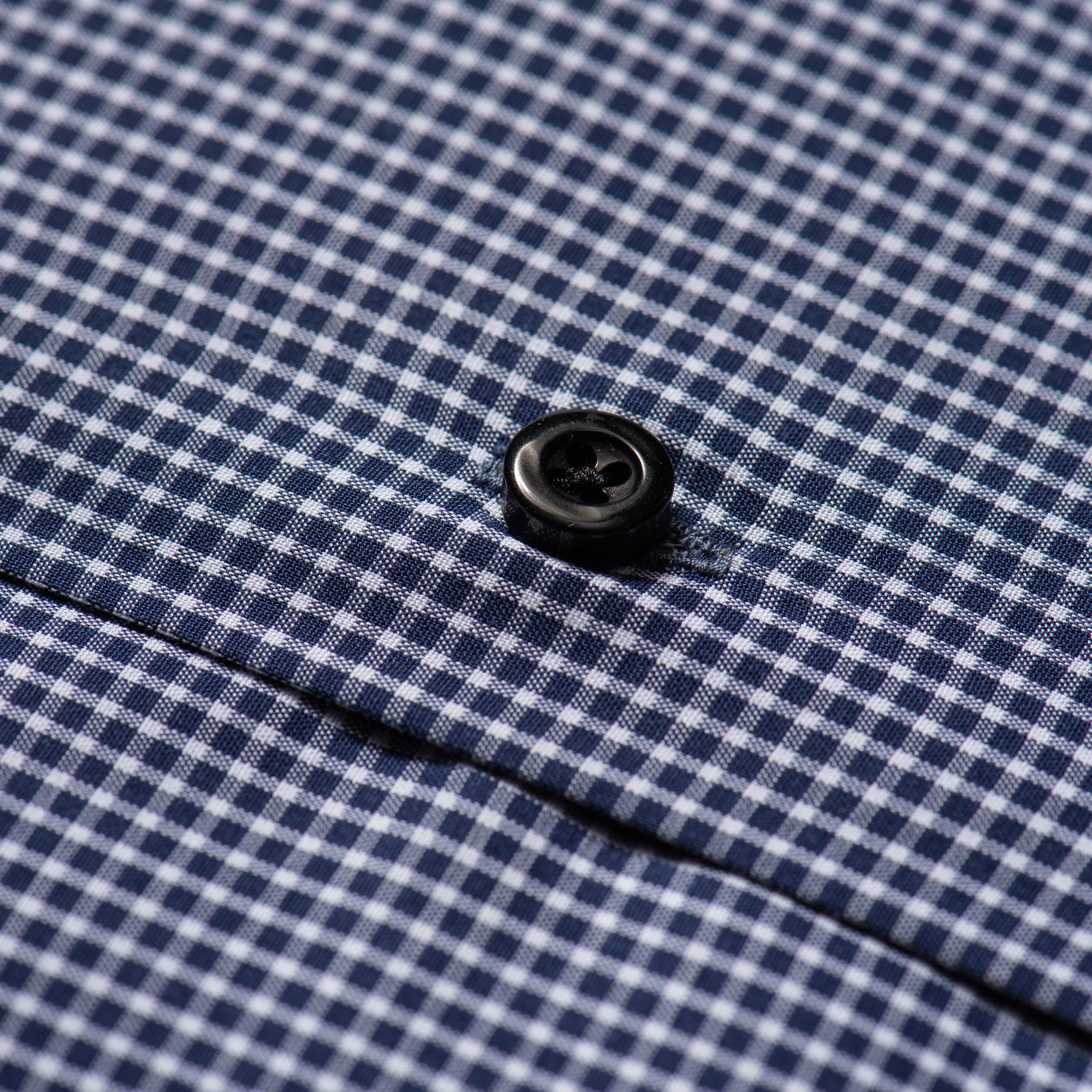 Navy Micro Check With Black Inlay Shirt
