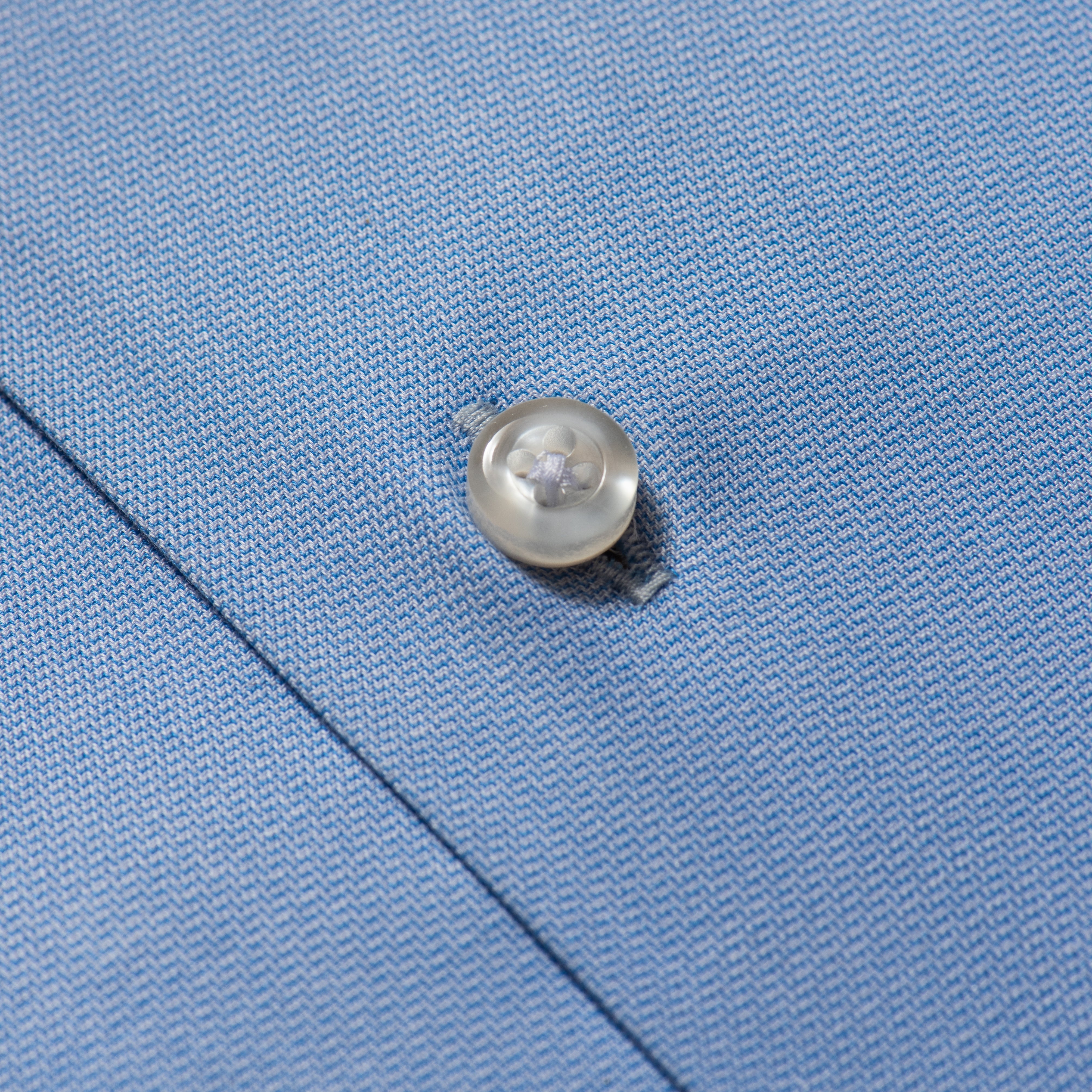 Sky Blue Shirt with Contrast Print Inlay