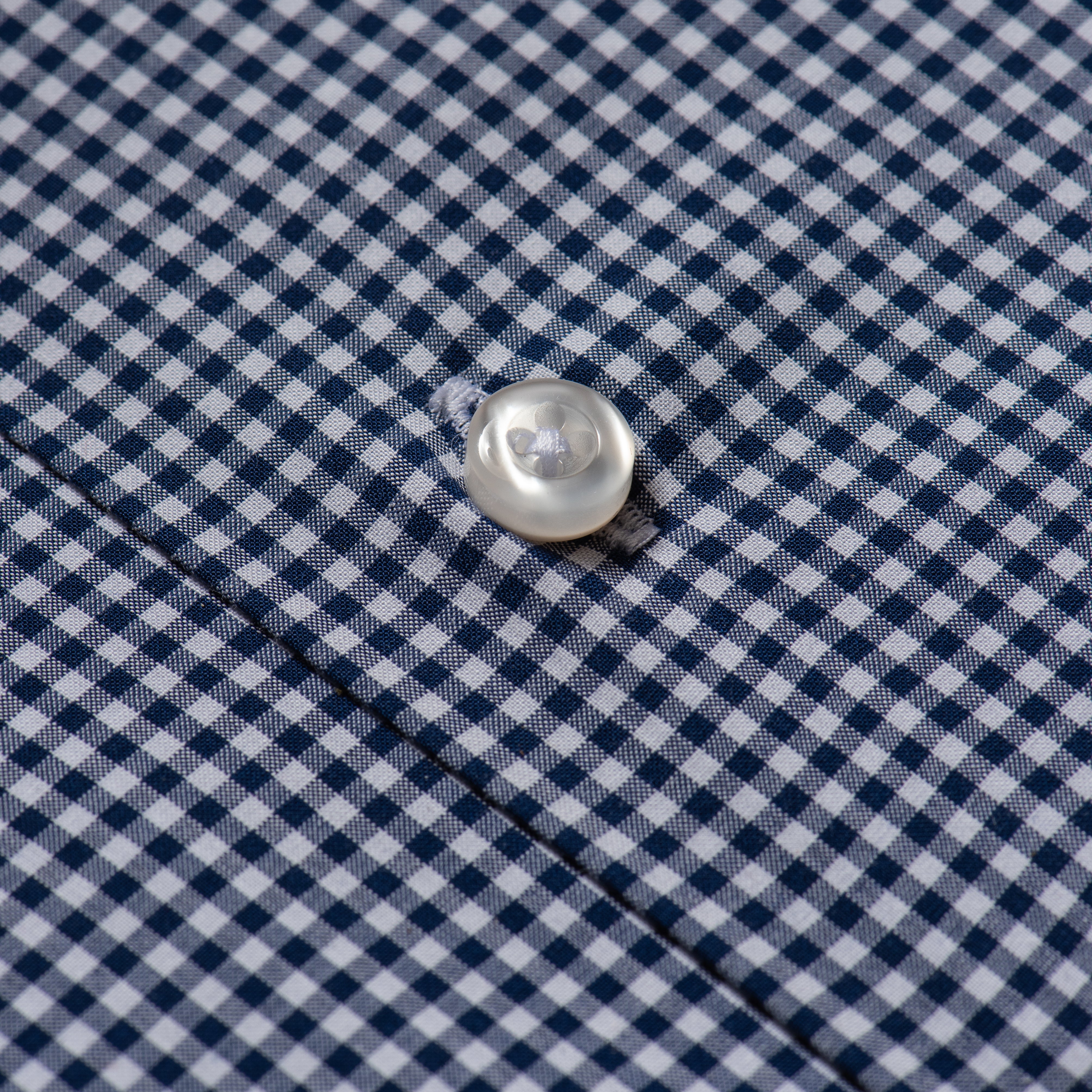 Navy Micro Check With White Inlay Shirt
