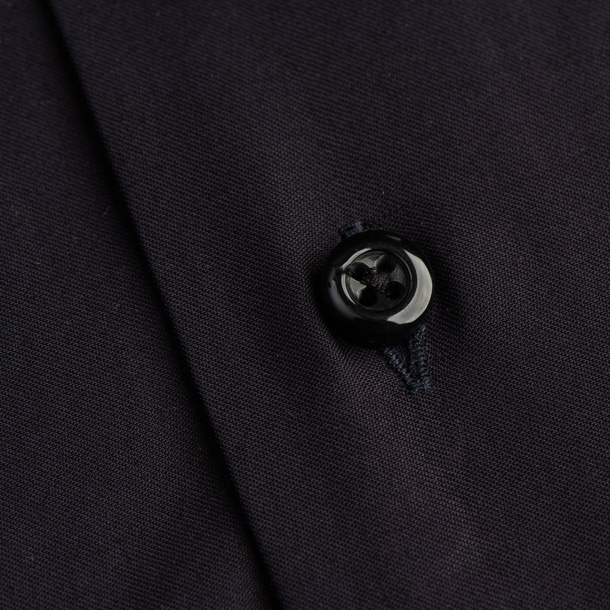 Navy Shirt with Abstract Ring Print Inlay