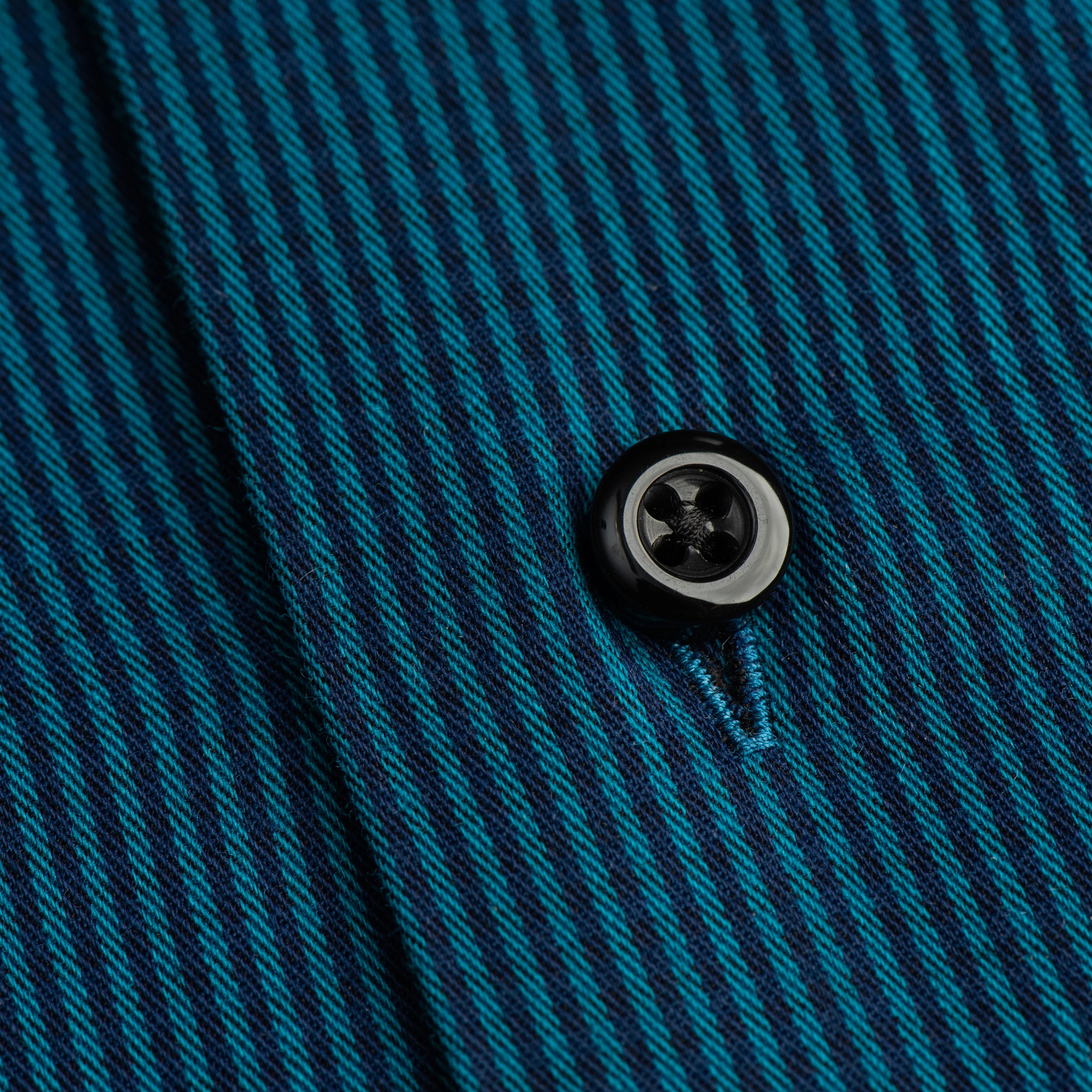 Teal Macro Stripe Shirt