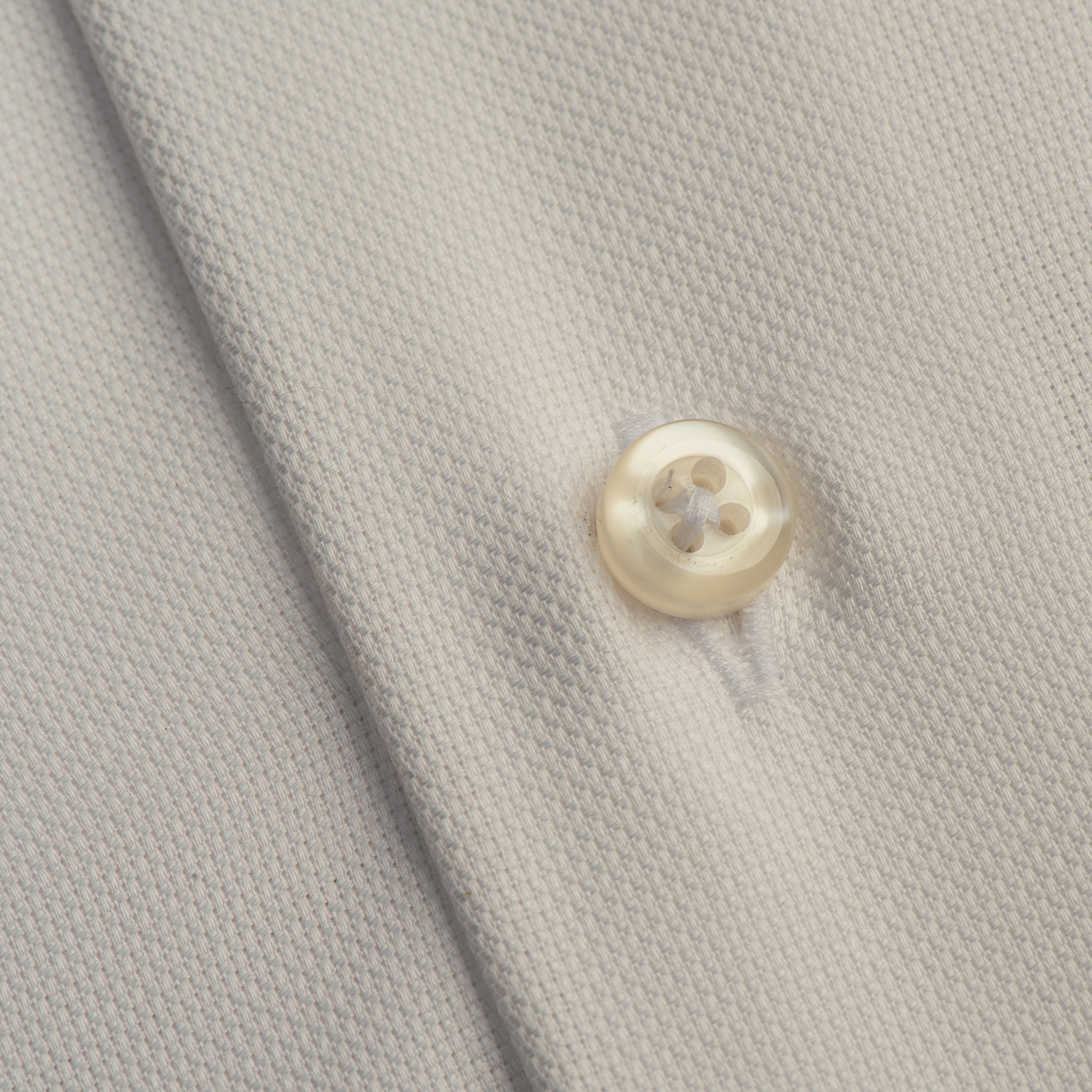 White Pearl Edge Piped Formal Shirt