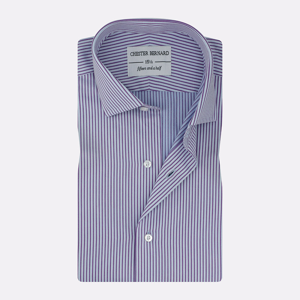 Purple With Twill Self Stripes OL-216