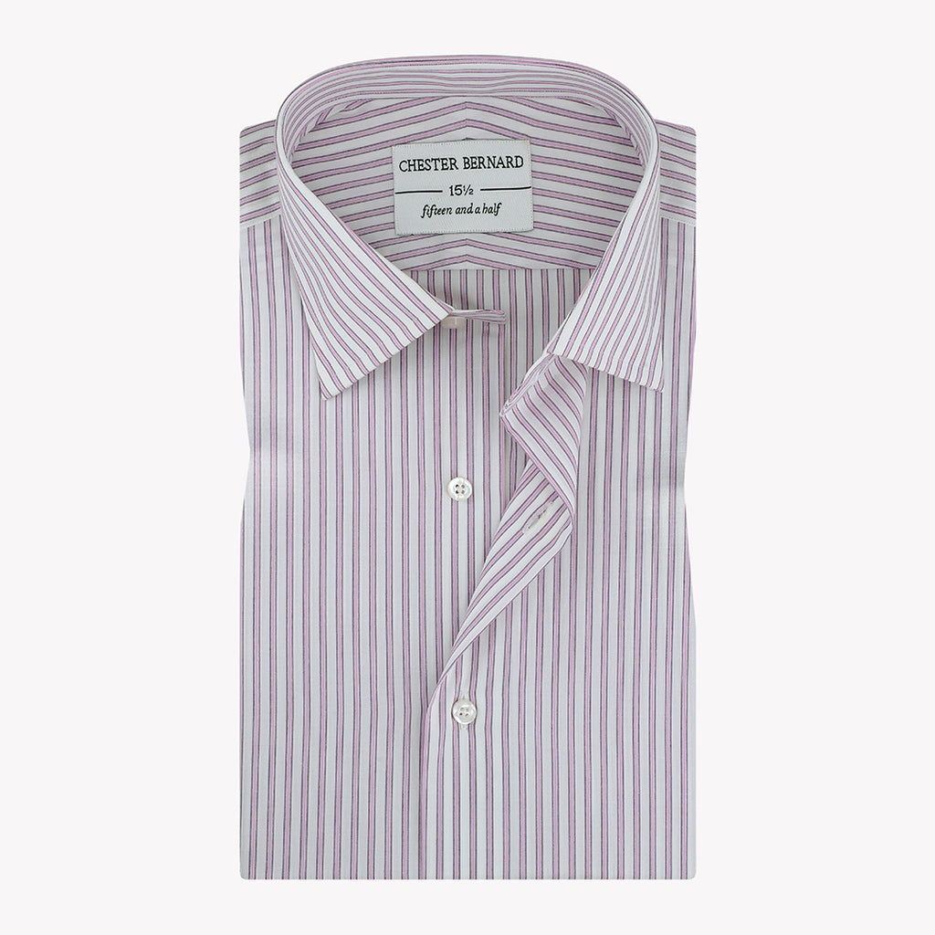 Lilac White With Purple Pin Stripes OL-233