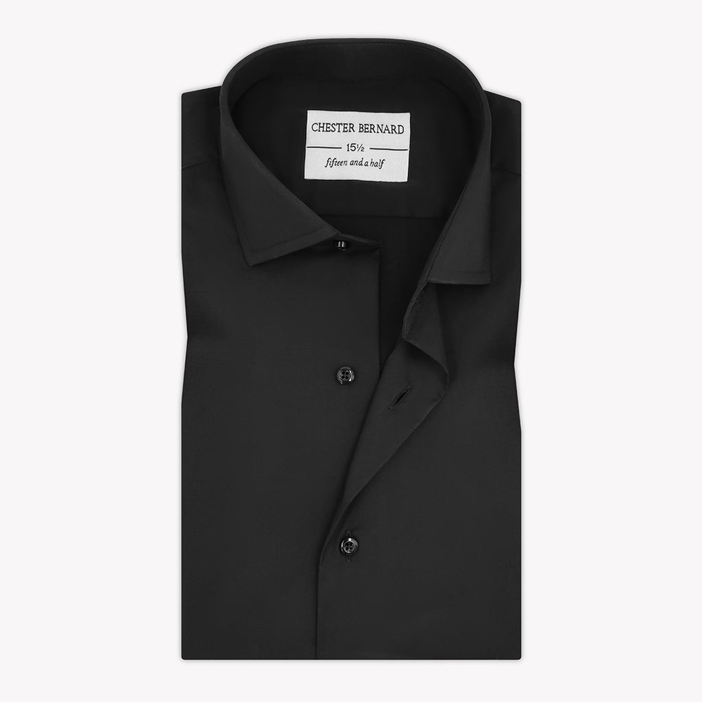 Eternally Elegant Black Shirt Formal Chester Bernard