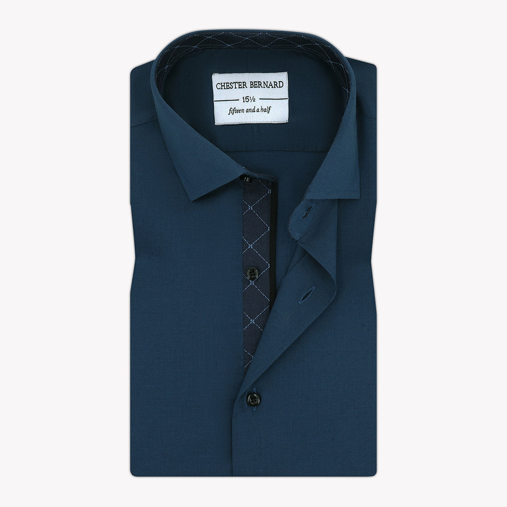 Fancy Blue zigzag With Black Piping OL-316