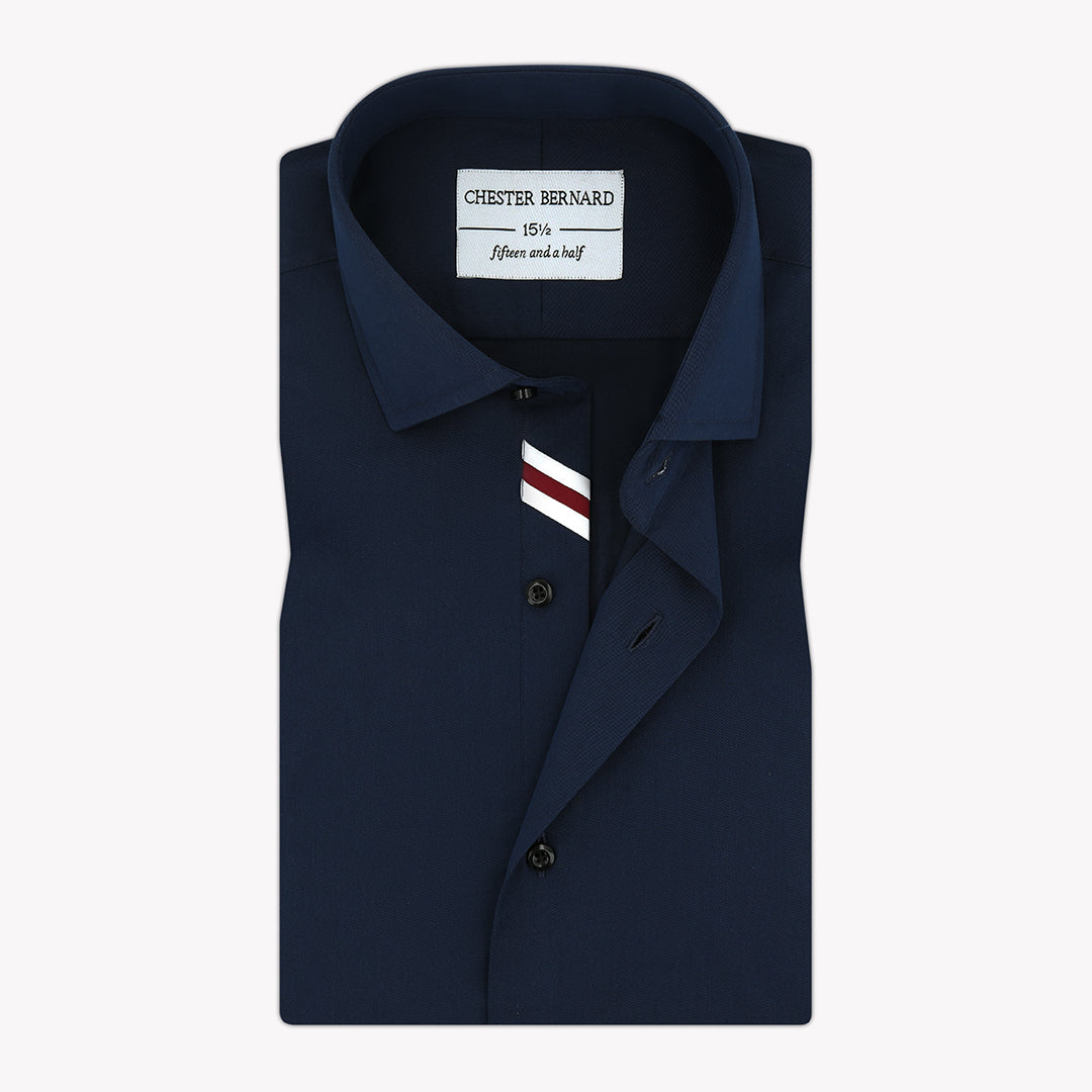 Navy Blue With White Diagonal Red