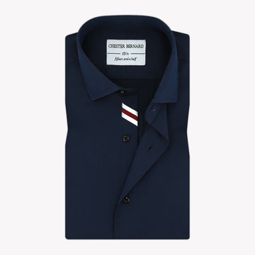 Navy Blue With White Diagonal Red