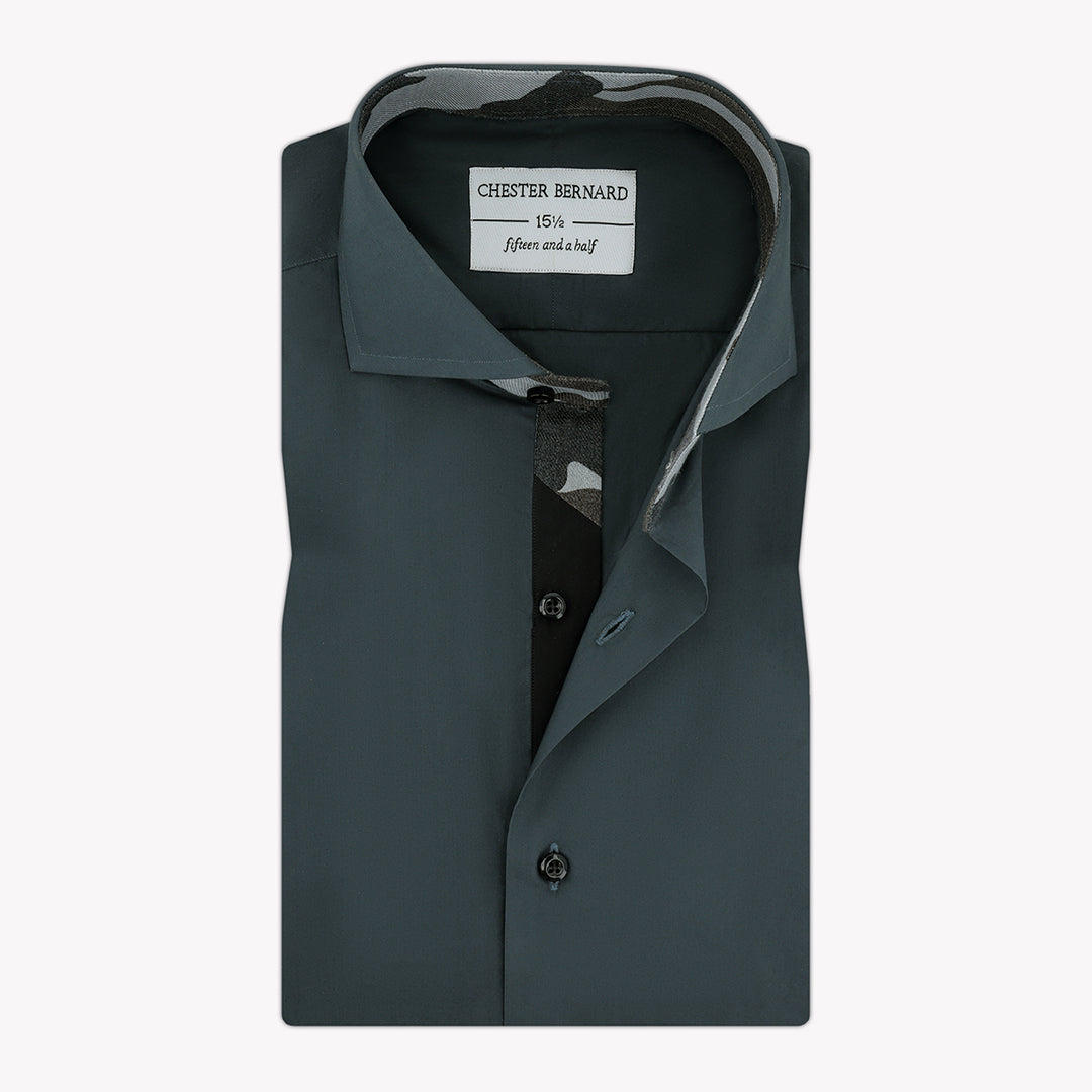 Mat Green With Black Camouflage Inlay OL-318