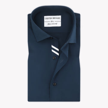 Navy Blue With White Diagonal White