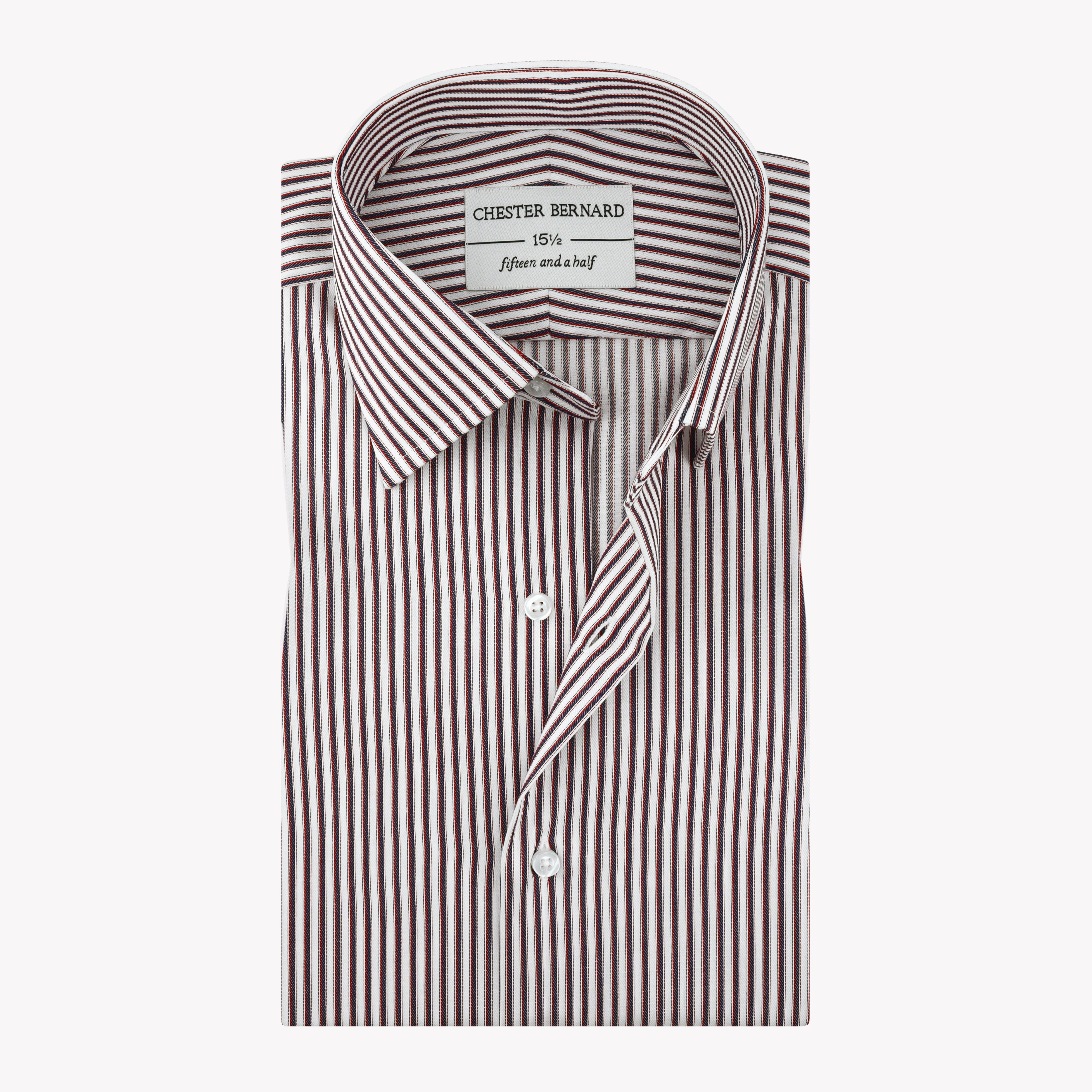 Bold Elegance Maroon Stripe Shirt OL-387