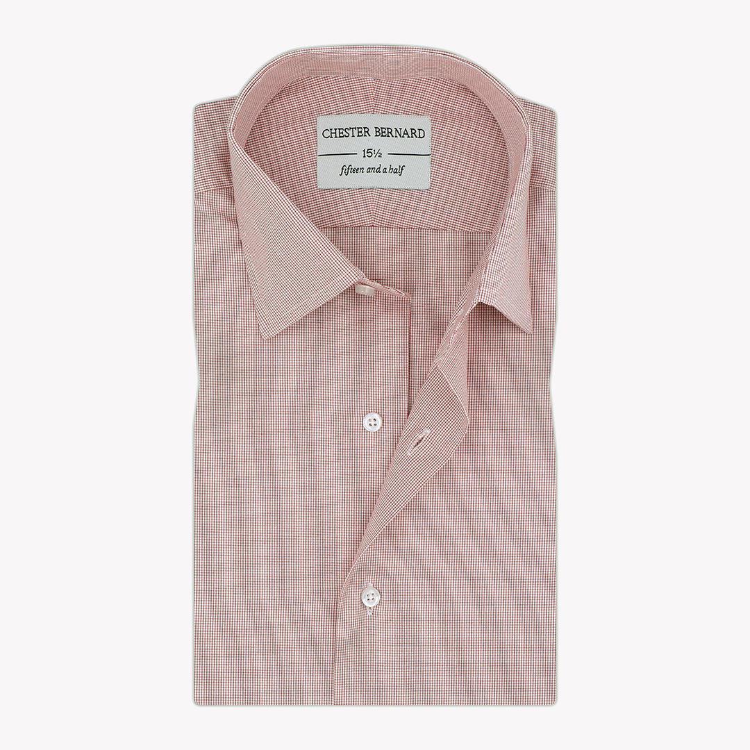 Light Pink With Red Micro Checks OL-420