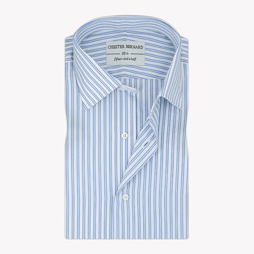 Oxford Breeze Blue & White Striped Shirt