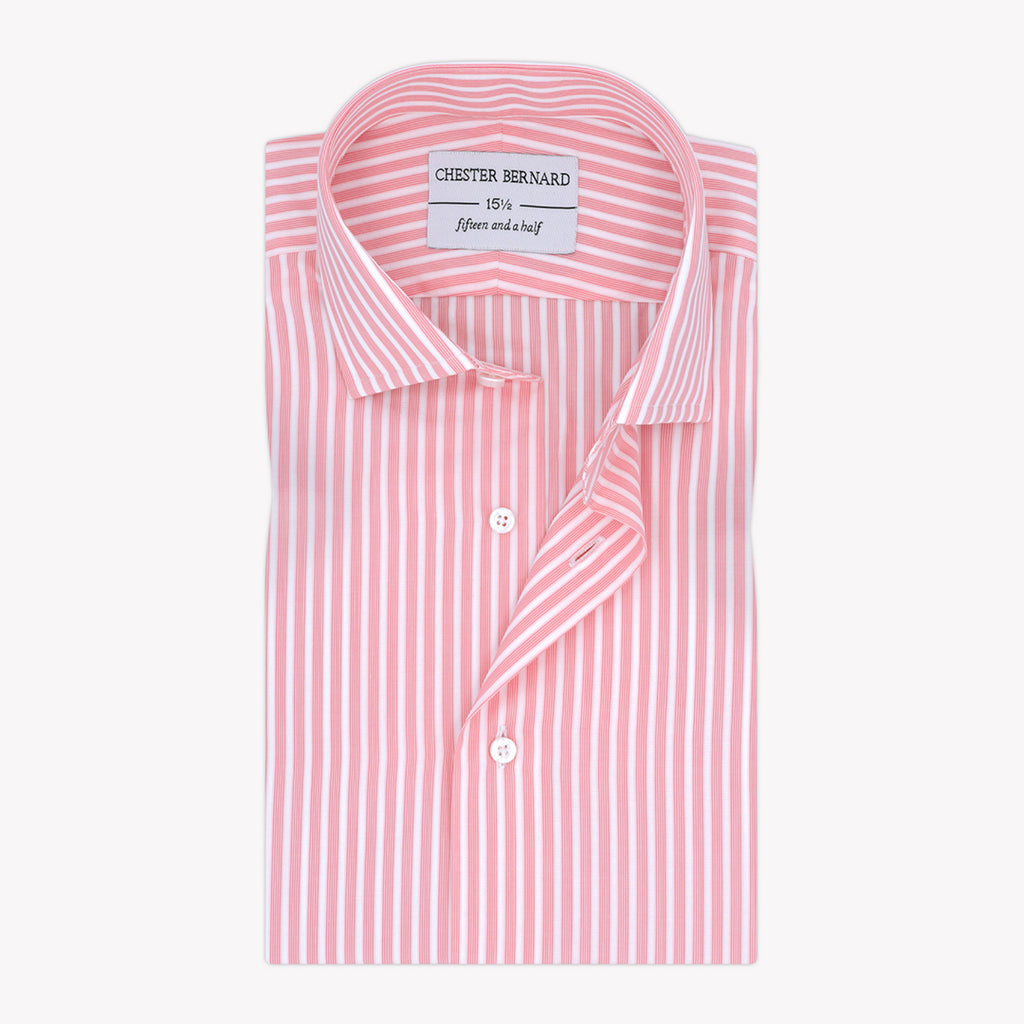 Peach Pink Stripes Formal Shirt OL/CO-89