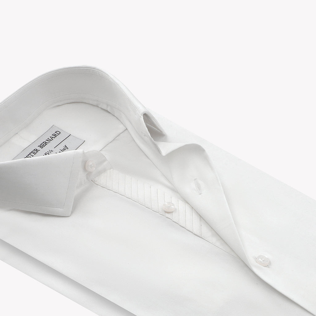 Classic Pure White With Plated Formal Shirt OL-158