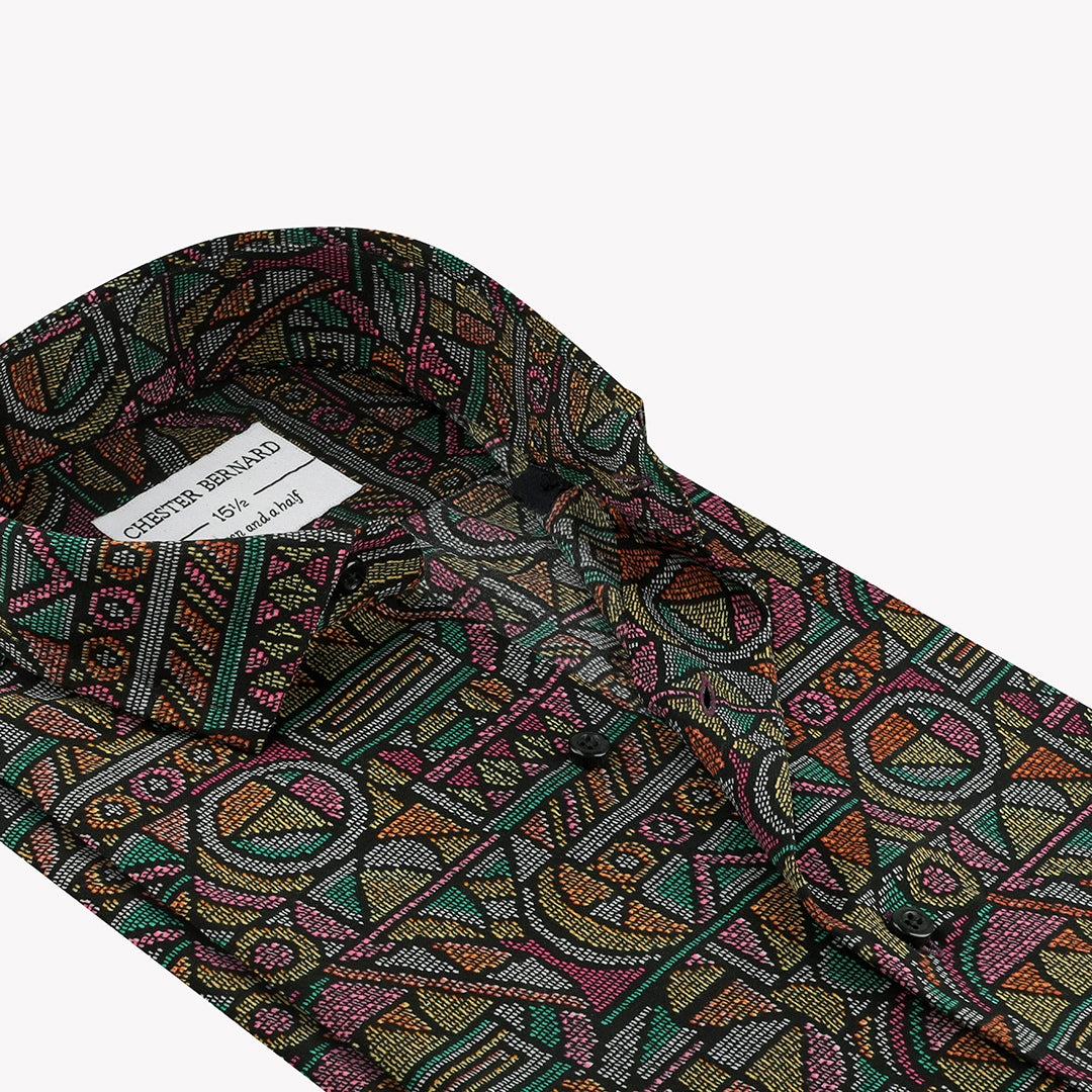 Light Multi Colors Printed Silk