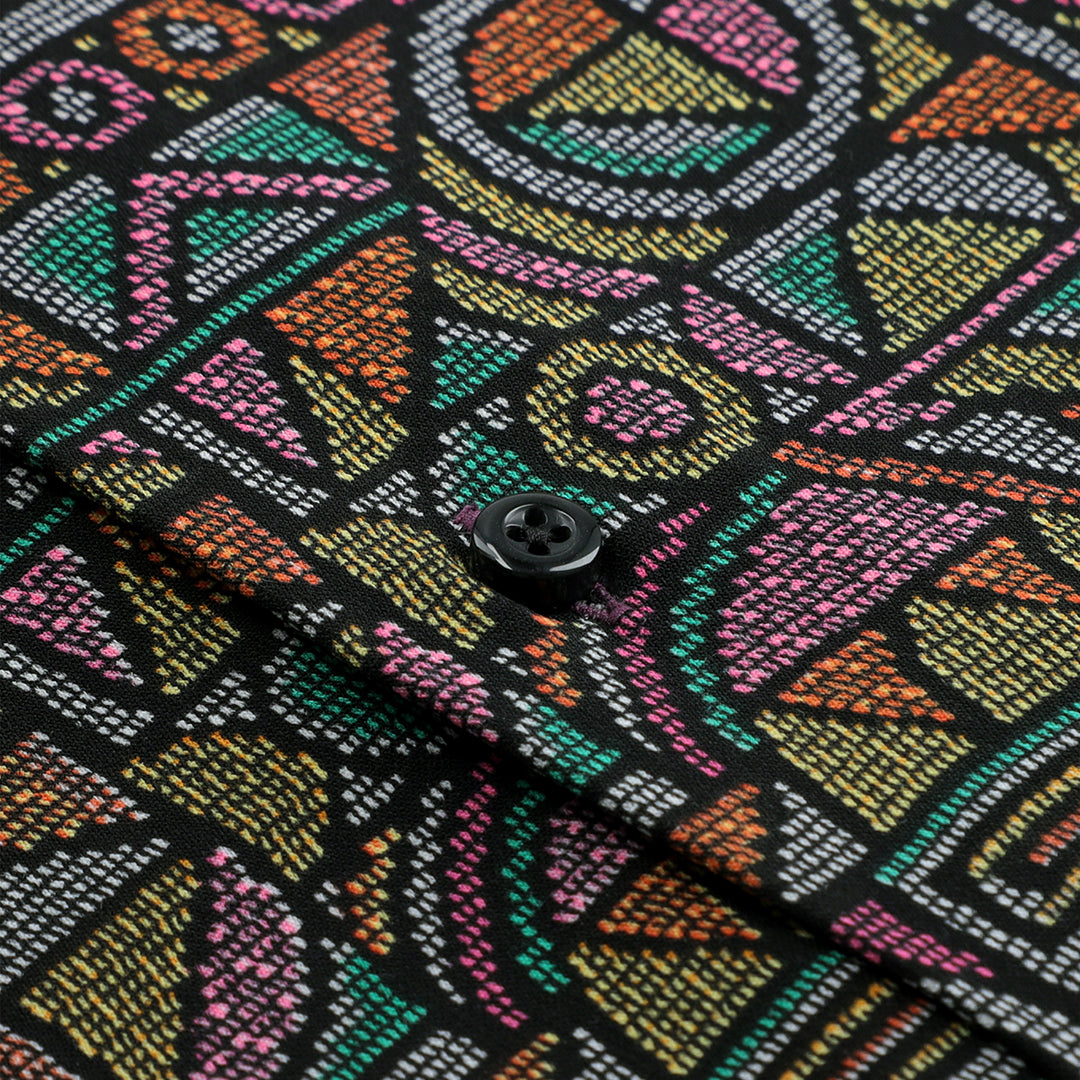Light Multi Colors Printed Silk