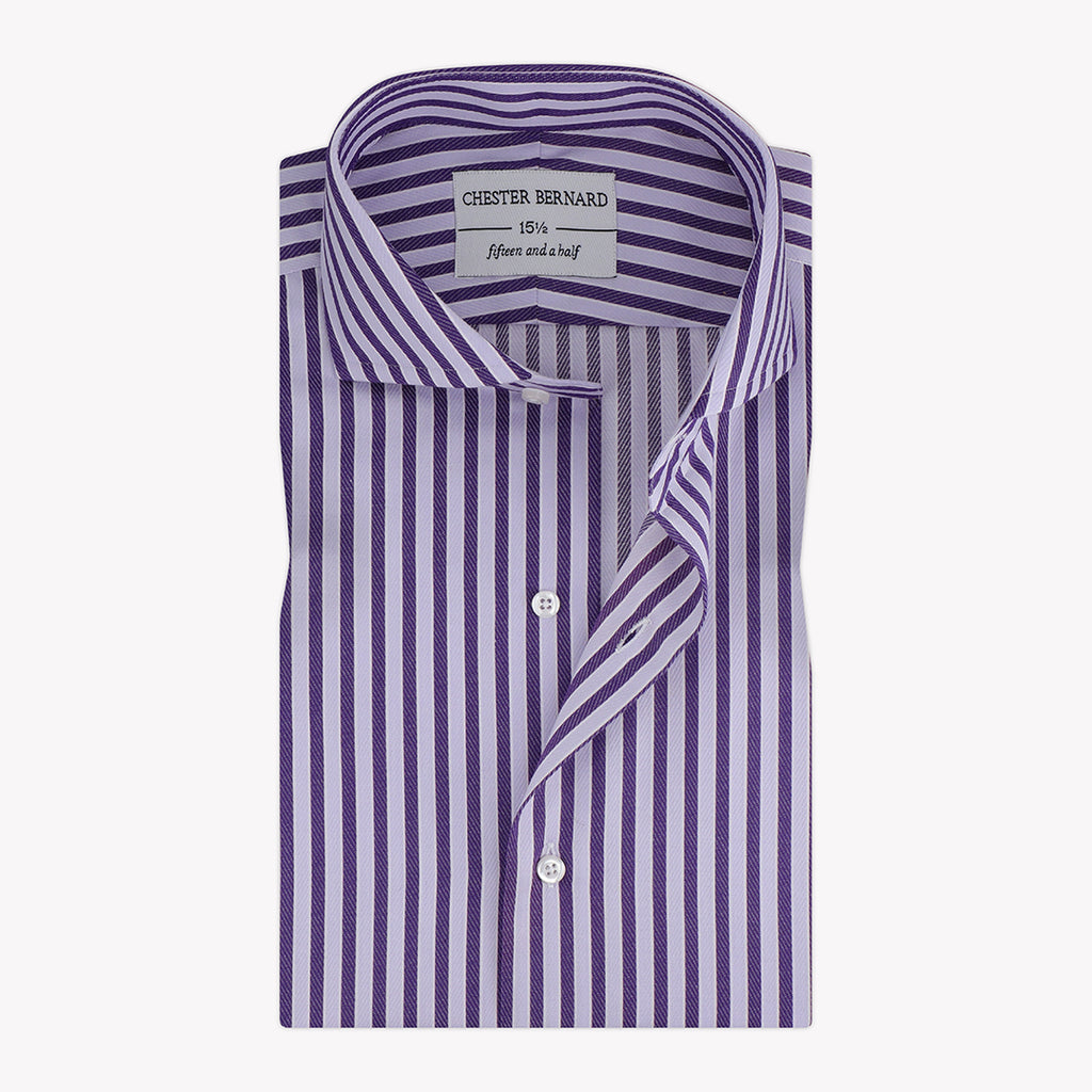 Light & Dark Purple Self Twill Stripes OL-197