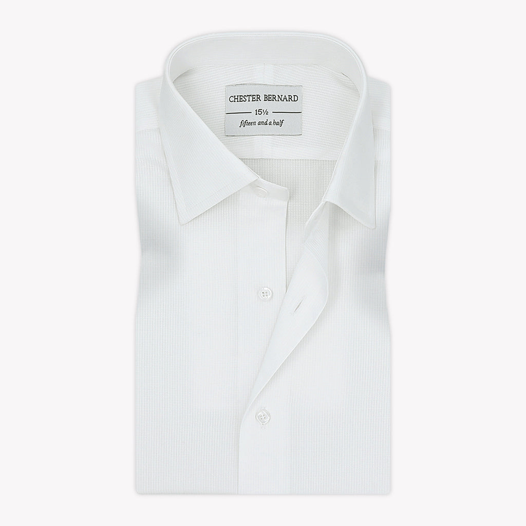 White With Self Lines Formal Shirt OL-72PB