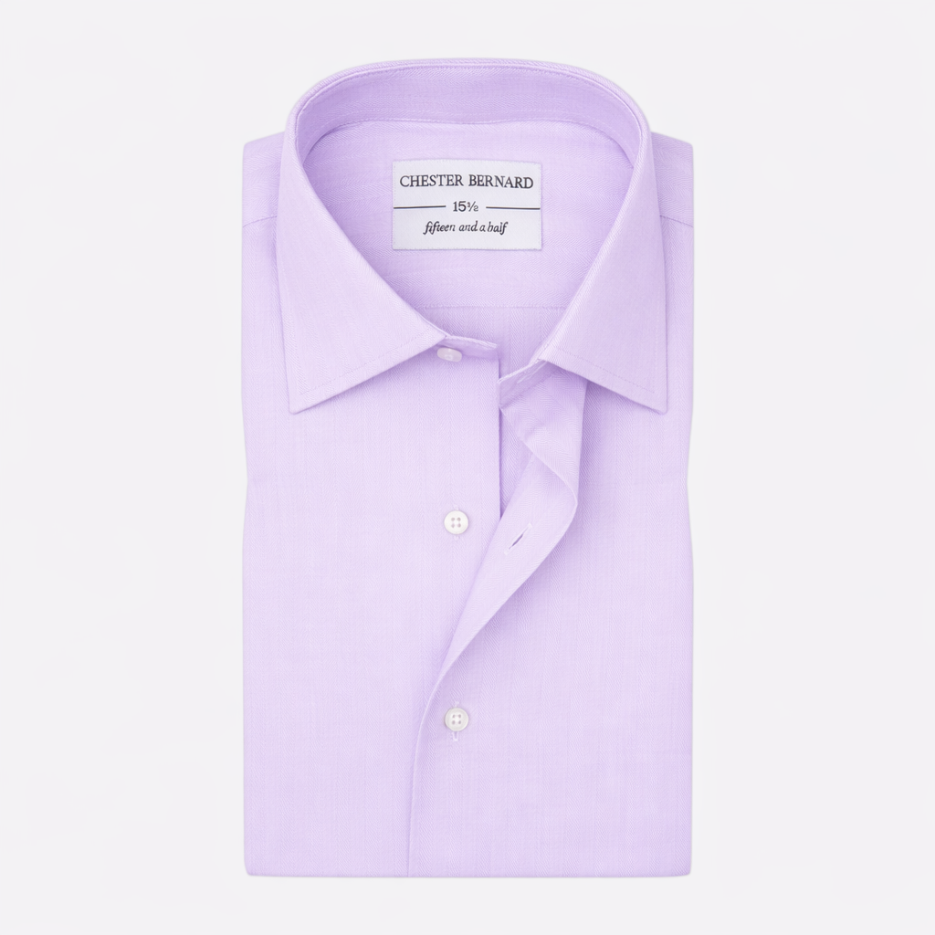Lilac Jacquard Formal Shirt OL-598