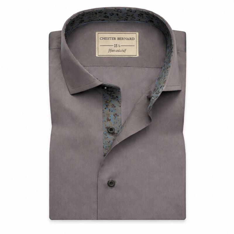 Grey Mosaic Inlay Shirt OL-647