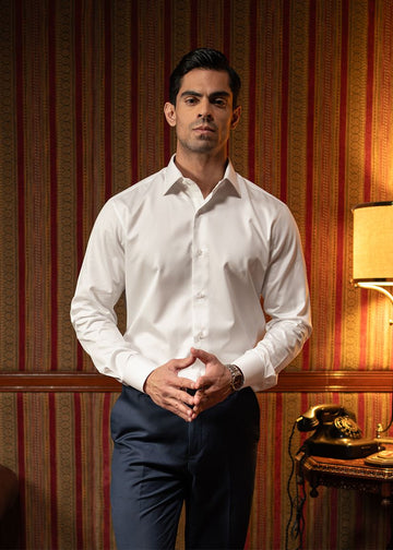 Classic Pure White Formal Shirt OL-438