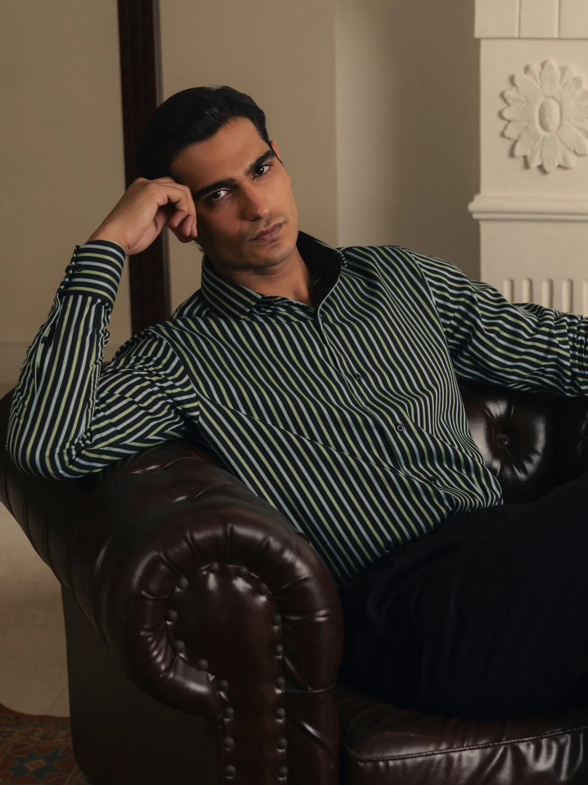 Black & Mint Stripe Shirt
