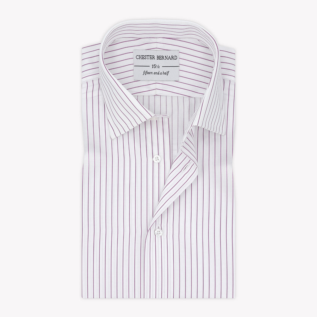 Dark Purple  Stripes Formal Shirt For Mens1