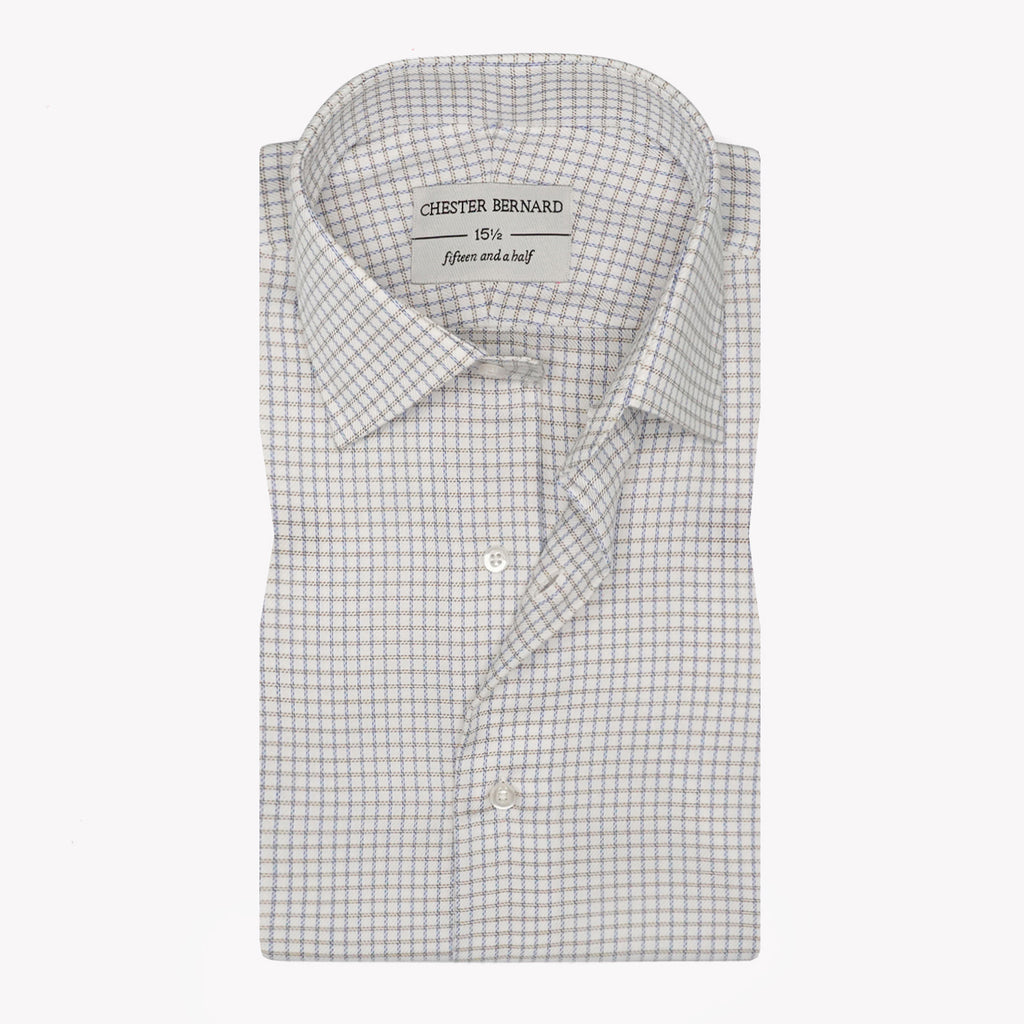Blue & Beige Check Shirt OL-516