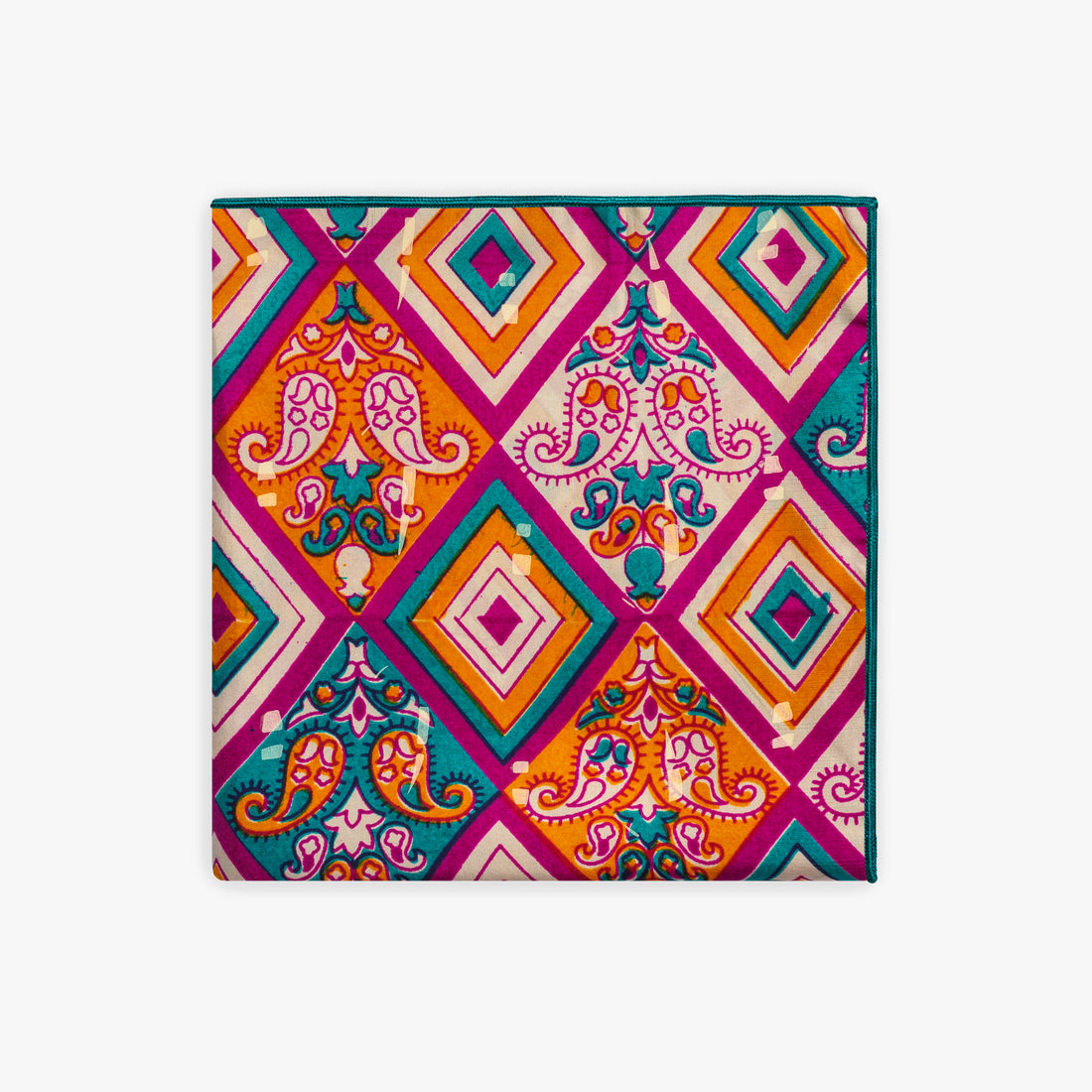 Multicolor Paisley Silk Pocket Square